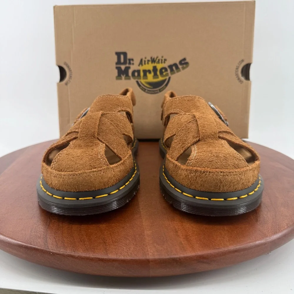 Dr. Martens Archive Fisherman Sandal  Natural‎ Tan Plush Suede Mens 8/Womens 9